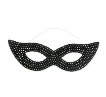Škraboška  - černá - Karnevalové masky, škrabošky