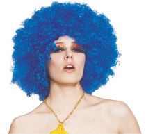 Paruka AFRO modrá - Čelenky, věnce, spony, šperky