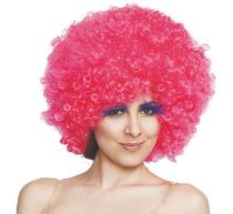 Paruka AFRO růžová - Karnevalové paruky