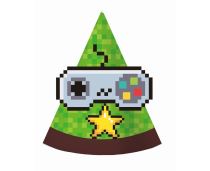 Párty kloboučky - Pixel - Minecraft - 6 ks - Papírové