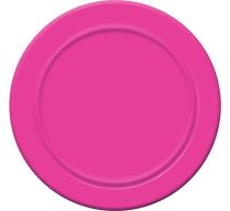 Talíře tmavě růžové  18 cm - 6 ks - BBQ party / jednorázové nádobí