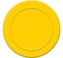 Talíře žluté 18 cm - 6 ks - BBQ party / jednorázové nádobí