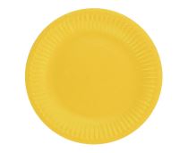 Talíře žluté 18 cm - 6 ks - Narozeninové