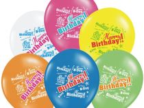 Balónky 30cm - mix HAPPY Birthday - narozeniny -  ks - Dekorace