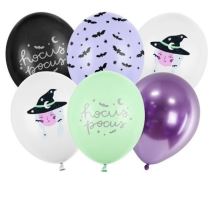 Latexové balónky - Halloween - Hocus pocus - Čarodějnice - 6 ks - 30 cm - Halloween dekorace