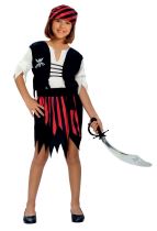 Dětský kostým Pirátka - vel.S (110-120 cm)