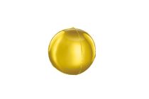 Balón foliový kulatý zlatý 3D - Silvestr - disco - 62 cm - Tématické