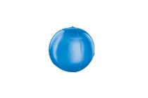 Balón foliový kulatý modrý 3D - disco - 62 cm - Retro - disco párty - 80.léta