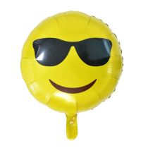 Balón foliový Smajlík - smile - Brýle - 45 cm - Masky, škrabošky, brýle