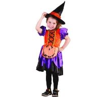 Kostým čarodejnice -dýně 92/104 cm - Halloween kostýmy