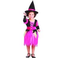 Kostým čarodejnice růžová 92/104 cm - Halloween kostýmy