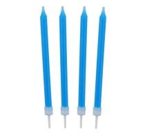 Narozeninové svíčky 8,6 cm 10 ks modré - Konfety