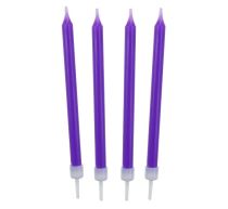 Narozeninové svíčky 8,6 cm 10 ks fialové - Dekorace