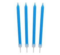 Narozeninové svíčky 8,6 cm 10 ks modré - Dekorace