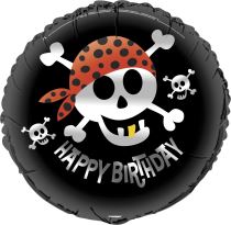 FOLIOVÝ BALÓN Pirát - Happy Birthday - narozeniny - 45 cm - Klobouky, helmy, čepice