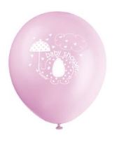 Balónky "Baby shower"  Těhotenský večírek - Holka / Girl 30 cm, 8 ks - Dekorace