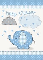 Pozvánky  "Baby shower" Těhotenský večírek - Kluk / Boy 8 ks - Baby shower – Těhotenský večírek