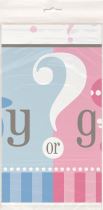 Ubrus Gender reveal "Girl or Boy" - "Holka nebo kluk" - 137 x 213 cm - Dekorace