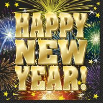 Ubrousky HAPPY NEW YEAR 16 ks - Silvestr - Párty program