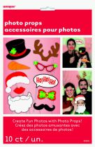 FOTO doplňky - fotokoutek - Vánoce - Santa Claus - 10 ks - Klobouky, helmy, čepice