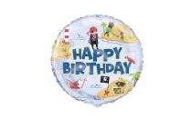 Balón foliový Pirát - Happy Birthday - narozeniny - 45 cm - Narozeniny