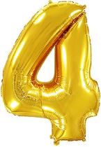 Balón foliový číslice ZLATÁ - GOLD 102 cm - 4 - Konfety