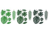 Dekorace Tropické listy Aloha - Hawaj - Hawaii - 21 ks - Čelenky, věnce, spony, šperky