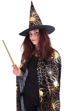 Kostým čarodějnice - čaroděj s kloboukem dospělý - HALLOWEEN
