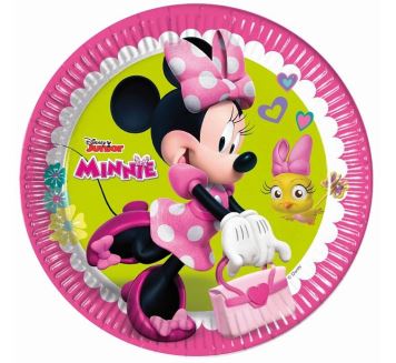 Papírové talíře myška - Minnie Happy Helpers - 23 cm, 8 ks