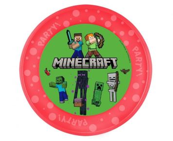 Plastový talíř Pixel - Minecraft - 21 cm - 1 ks