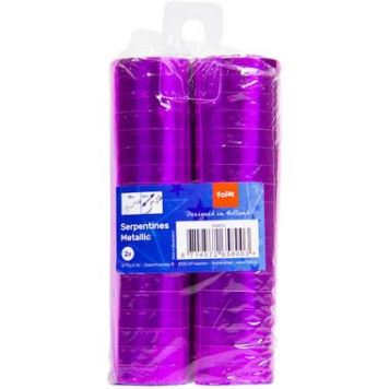 SERPENTÝNY METALICKÉ fialové/purpurové - 400 cm - 2 kusy