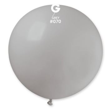 Balón latex 80 cm - Pastelový šedý 1 ks