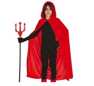 Kostým - dětský červený plášť s kapucí - 100 cm