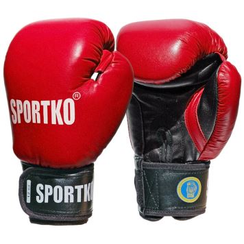 Boxerské rukavice SportKO PK1 Barva červená, Velikost 10oz