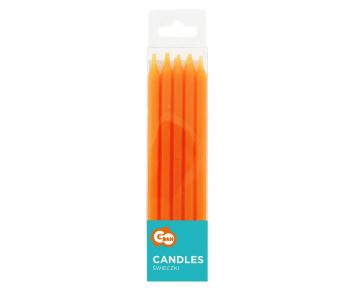 Narozeninové svíčky 8,6 cm 10 ks oranžové