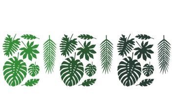 Dekorace Tropické listy Aloha - Hawaj - Hawaii - 21 ks