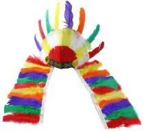 Čelenka indiánská - Apač - barevná - Sety a části kostýmů pro děti