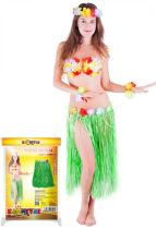 Havajská sukně dospělá 72 cm zelená - Hawaii - Havajská párty
