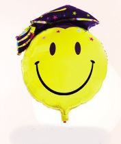 Balón foliový Smajlík - promoce 95 cm - Klobouky, helmy, čepice