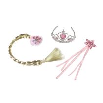 Sada princezna růžová s copem - 3 ks - Čelenky, věnce, spony, šperky