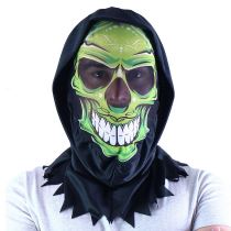 maska smrťák - kostra textilní - Halloween - Karneval