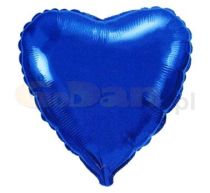 Balón foliový 45 cm  Srdce modré - Fóliové