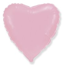 Balón foliový 45 cm  Srdce světle růžové - Svatby