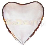 Balón foliový 45 cm  Srdce stříbrné - Narozeniny