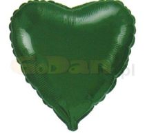 Balón foliový 45 cm  Srdce zelené - Fóliové