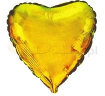 Balón foliový 45 cm  Srdce zlaté - Narozeniny