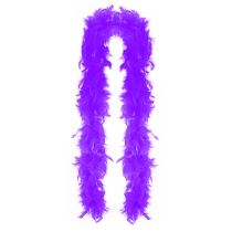Boa fialové s peřím - Charlestone - 180 cm - Karnevalové doplňky