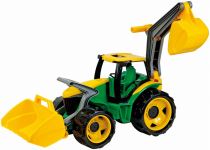 Traktor se lžící a bagrem zeleno žlutý - Maxi