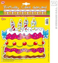 Girlanda narozeninové dorty 3 m - Narozeninové