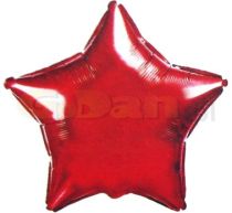 Balón foliový 45 cm  Hvězda červená - Fóliové